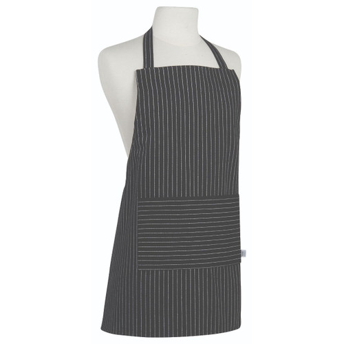 27" Black Pinstripe Stylish Now Designs Junior's Chef Apron - IMAGE 1
