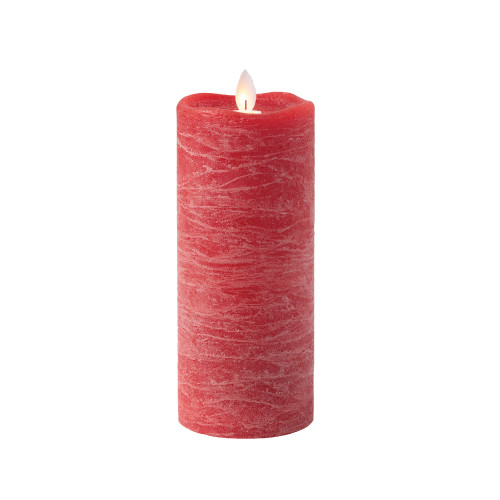 Battery Operated Flameless LED Pillar Candle - 7" - Red - IMAGE 1