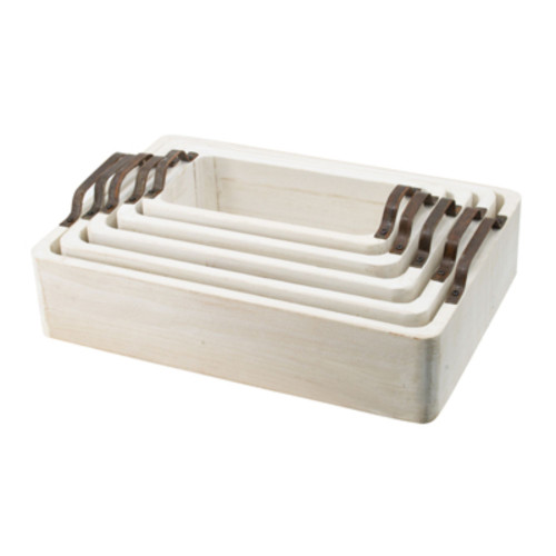 Interlocking Rectangular Nesting Trays - 19.5" - Set of 5 - IMAGE 1