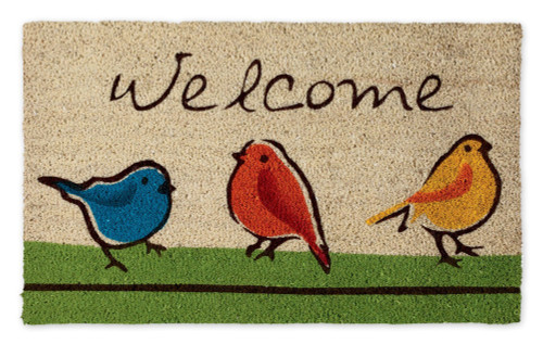 30" Durable and Non-Slip Doormat with "For The Birds" Design - IMAGE 1