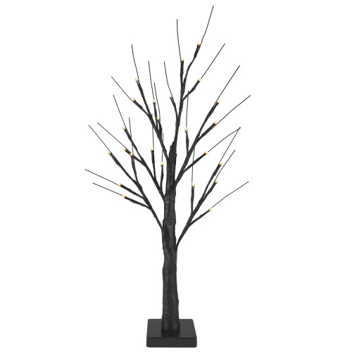 LED Lighted Brown Christmas Twig Tree - 24" - Warm White Lights - IMAGE 1