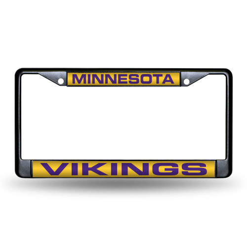 6" x 12" Black and Yellow NFL Minnesota Vikings License Plate Cover - IMAGE 1