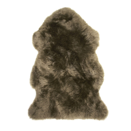 2' x 3.25' Moss Green Contemporary Sheepskin Rug - IMAGE 1