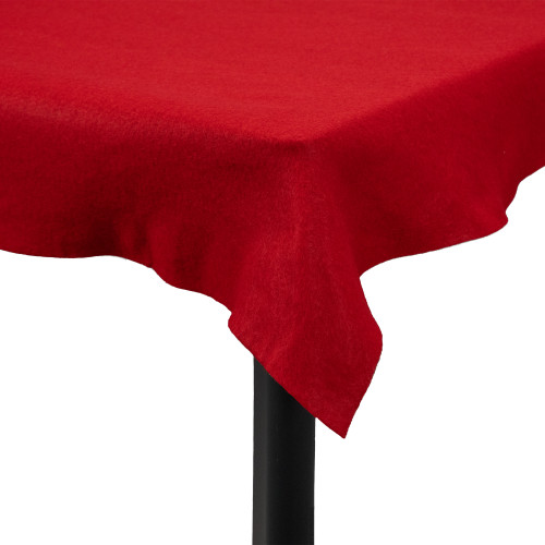 35.5" x 94.5" Red Rectangular Table Drape - IMAGE 1