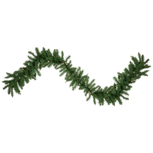 9' x 12" Pre-Lit Winona Fir Artificial Christmas Garland, Warm White LED Lights - IMAGE 1