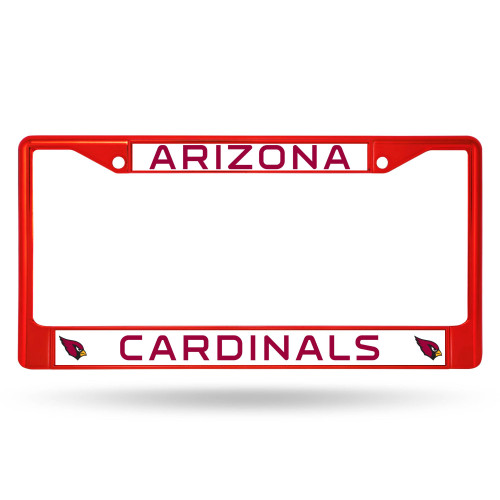 6" x 12" Red and White NFL Arizona Cardinals License Plate Cover - IMAGE 1