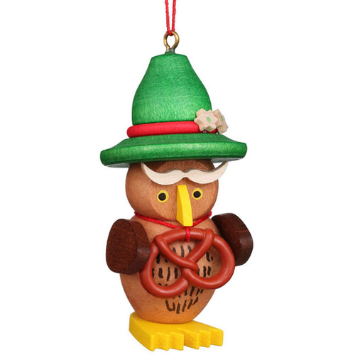 2.5" Christian Ulbricht Owl Bavarian Christmas Ornament - IMAGE 1