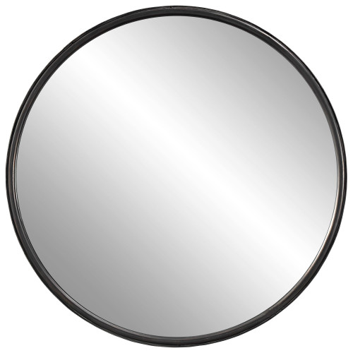 Round Wall Mirror - 44" - Black - IMAGE 1
