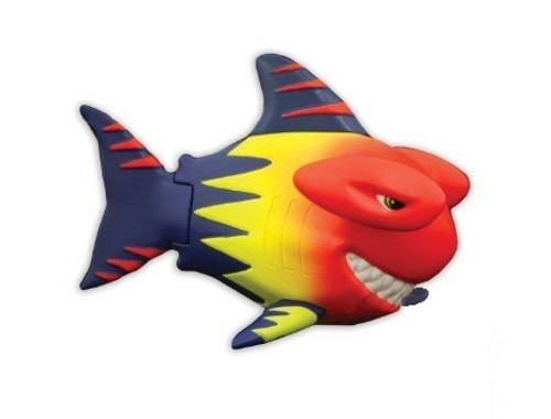 4" Red and Blue Battle Reef Micros Hammerhead Shark Swimming Pool and Water Toy - IMAGE 1