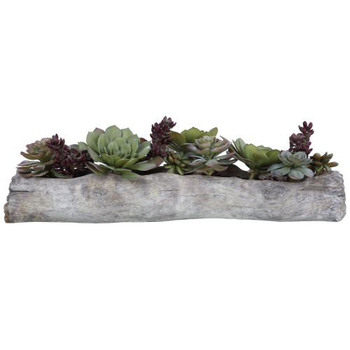Lush Mix of Succulent Artificial Plants - 30" - Green - IMAGE 1