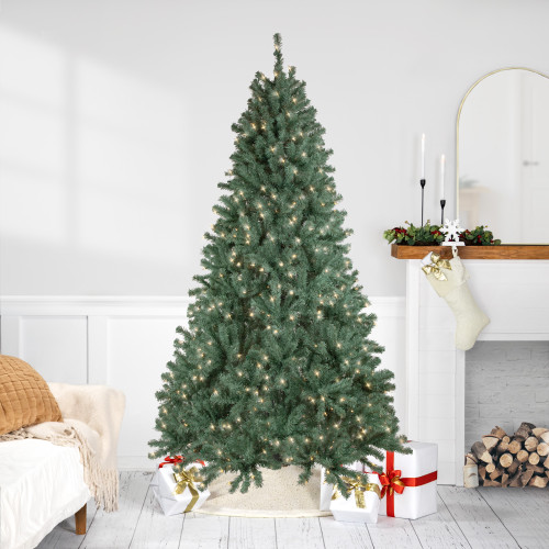 7.5' Pre-Lit Colorado Blue Spruce Artificial Christmas Tree, Clear Lights - IMAGE 1
