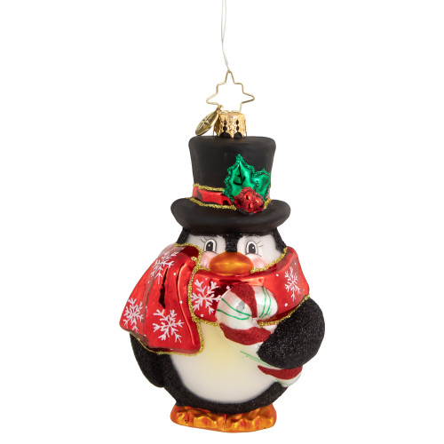 Christopher Radko Flightless Yet Fashionable Penguin Glass Christmas ...