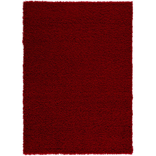 2' x 3' Red Rectangular Area Shag Throw Rug - IMAGE 1
