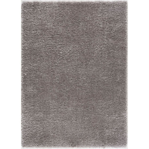 5' x 7' Solid Gray Shag Area Throw Rug - IMAGE 1