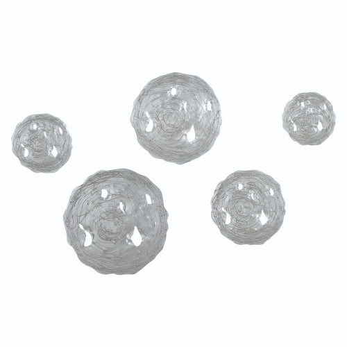 Set of 5 White Shifting Lunar Phases Round Wall Decors 28" - IMAGE 1