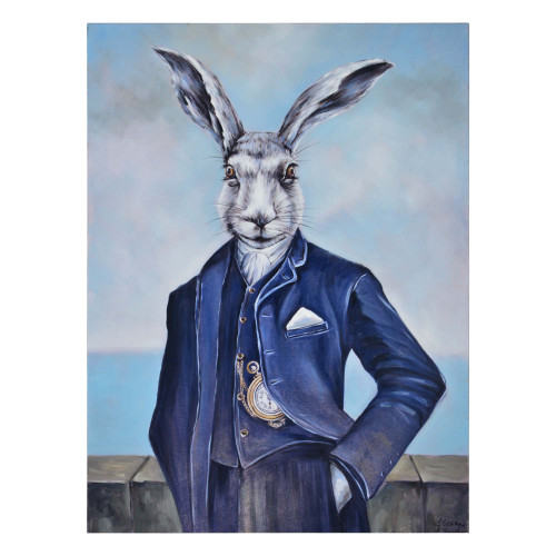 Rectangular Rabbit Unframed Wall Art - 48" x 36" - IMAGE 1