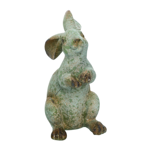 9.5" Sitting Bunny Rustic Easter Figurine - IMAGE 1