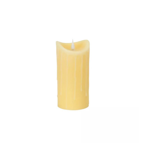 7" Simplux Dripping Wax LED Lighted Flameless Candle - Ivory - IMAGE 1