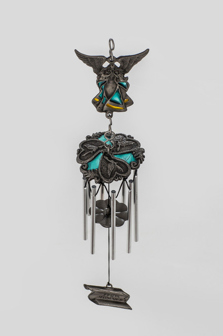 13" Blue and Silver Whispers From Heaven Bereavement Chime - IMAGE 1