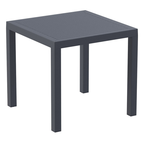 31.5" Gray Square Outdoor Patio Dining Table - IMAGE 1