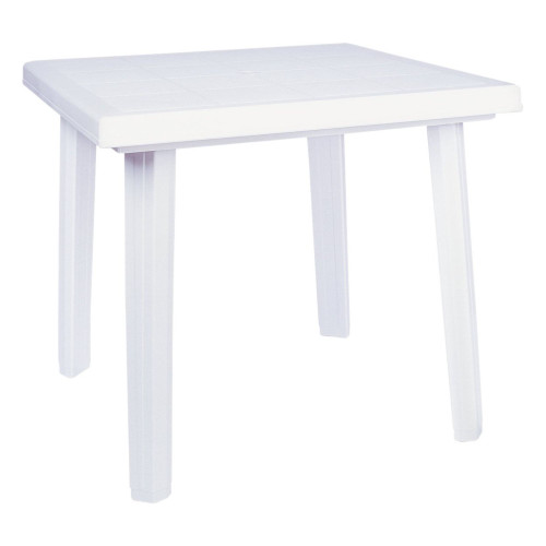 31" White Square Outdoor Patio Dining Table - IMAGE 1