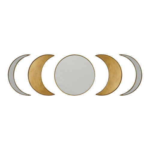 10" Gold and Silver Moon Phase Wall Mirror - IMAGE 1