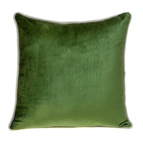 20" Green and Gray Cotton Throw Pillow - IMAGE 1
