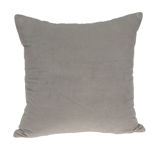 22" Gray Solid Square Throw Pillow - IMAGE 1