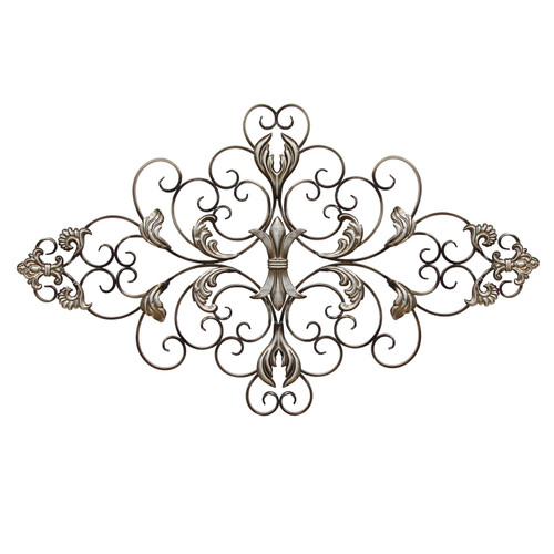 36" Champagne Ornate Scroll Wall Design - IMAGE 1
