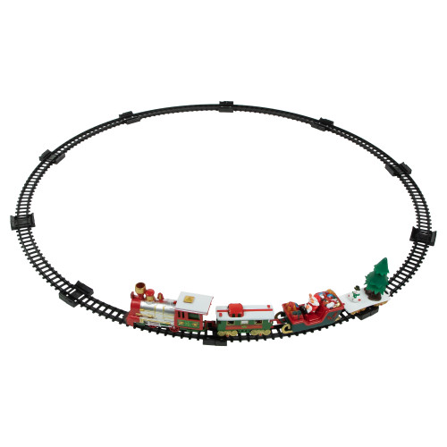 Lighted and Animated Christmas Tree Train Set with Sound - 31 Piece Set - IMAGE 1