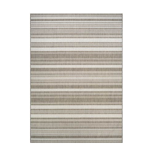 2.25' x 7' Brown Striped Rectangular Area Runner - IMAGE 1