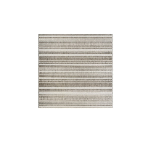 8.5 ' x 8.50' Brown Striped Square Area Throw Rug - IMAGE 1