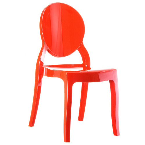 35.5" Red Glossy Outdoor Patio Bistro Chair - IMAGE 1