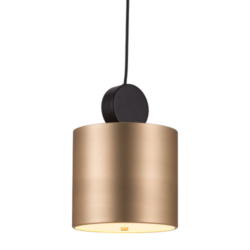 132.25" Gold and Black Cylindrical Adjustable Ceiling Light Fixture - IMAGE 1