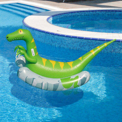 92" Rockin Raptor Inflatable Swimming Pool Float - IMAGE 1