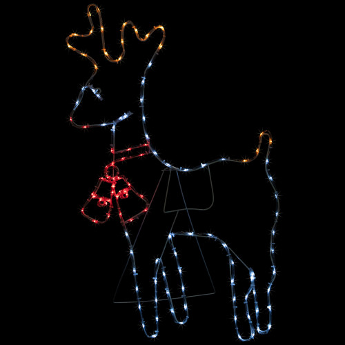 36" Lighted Standing Reindeer Silhouette Outdoor Christmas Decor - IMAGE 1