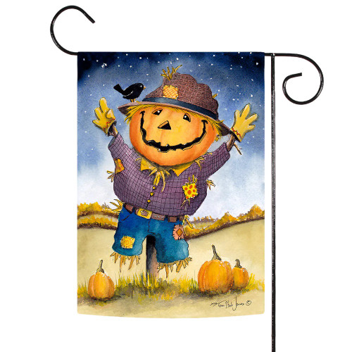 Jack-o-Lantern Scarecrow Halloween Outdoor Garden Flag 18" x 12.5" - IMAGE 1