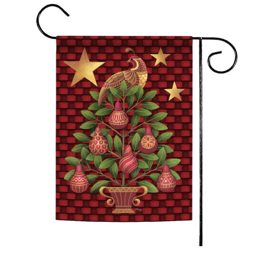 Partridge in a Pear Tree Outdoor Garden Flag 18" x 12.5" - IMAGE 1