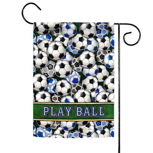 Soccer Ball "Play Ball" Outdoor Garden Flag 18" x 12.5" - IMAGE 1