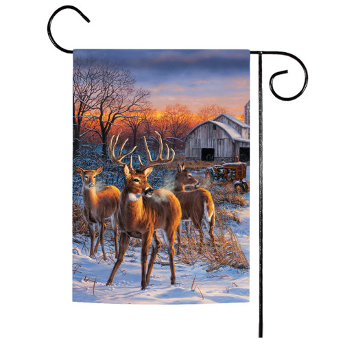 Reindeers On The Farm Outdoor Garden Flag 18" x 12.5" - IMAGE 1