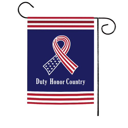 Patriotic Duty, Honor, Country Outdoor Garden Flag 18" x 12.5" - IMAGE 1