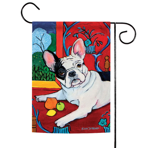 Dog Lover French Bulldog Outdoor Garden Flag 18" x 12.5" - IMAGE 1