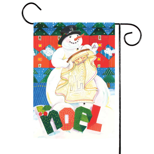 Snowy 'Noel' Christmas Outdoor Garden Flag 18" x 12.5" - IMAGE 1