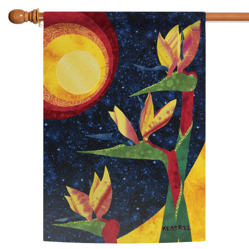 Bird of Paradise Flower Outdoor House Flag 40" x 28" - IMAGE 1