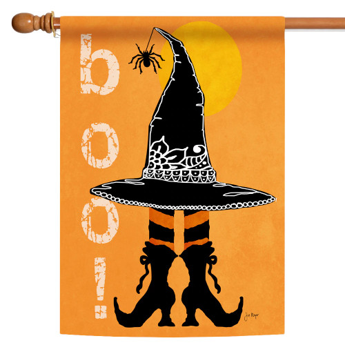 Halloween Witch Hat Outdoor House Flag 40" x 28" - IMAGE 1