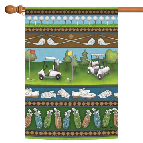 Country Club Collage Outdoor House Flag 40" x 28" - IMAGE 1