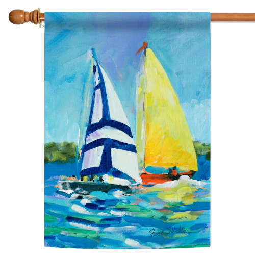 Sail Boat Summer Outdoor House Flag 40' x 28" - IMAGE 1