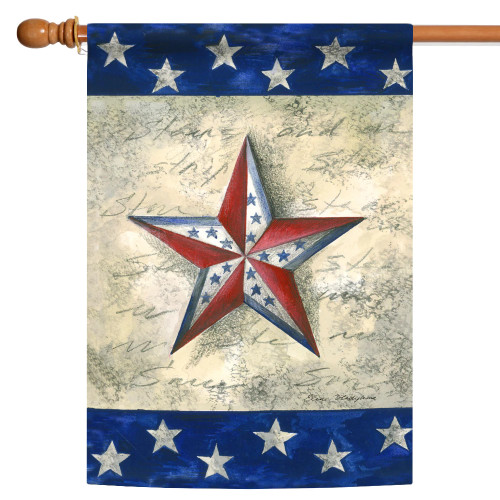 Starry Star Americana Fade Resistant Outdoor Flag - 40" x 28" - IMAGE 1