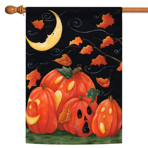 Halloween Scary Night Rectangular Outdoor House Flag 40" x 28" - IMAGE 1