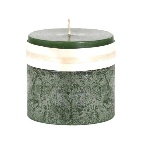 Cylindrical Accent Pillar Candle - 3.25" - Holly Green - IMAGE 1